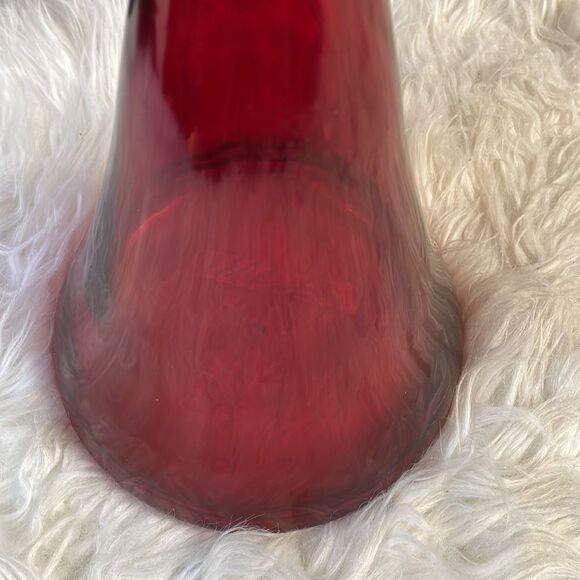 Red Decanter with Glass Stopper, Made In India, Unbranded - Picture 4 of 7